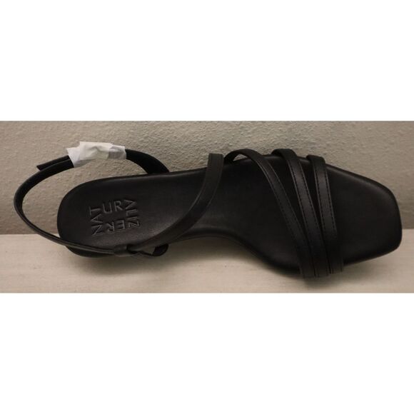 Naturalizer I9063S1001 Women Sz 7W Black PU Leather Galaxy Strappy Sandals - Picture 6 of 12